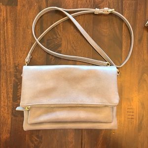 Gray crossbody purse